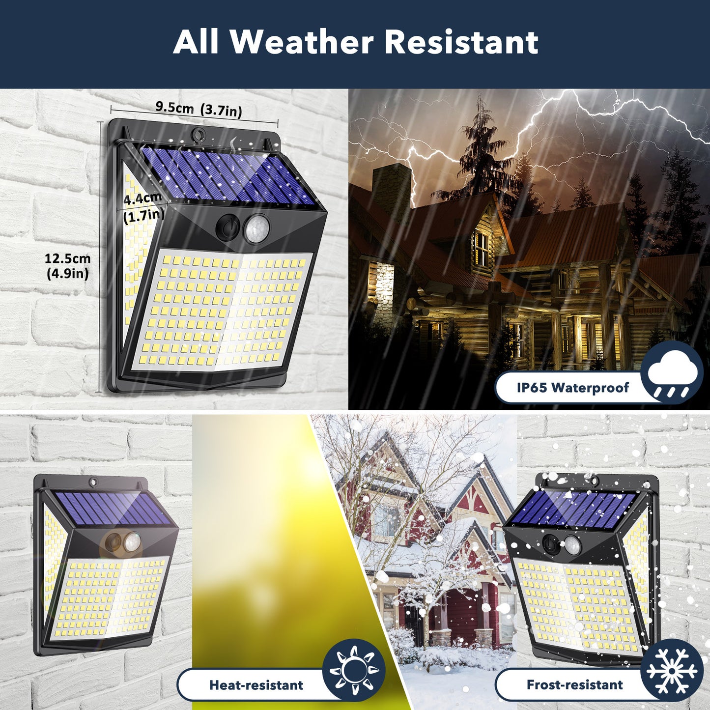 Solar Lights Outdoor Motion Sensor - Solar Motion Detector Lamps for Outside, 238 LED with 300° Angle Illumination and 3 Lighting Modes, IP65 Waterproof Solar-Powered for Garden, Patio, Yard